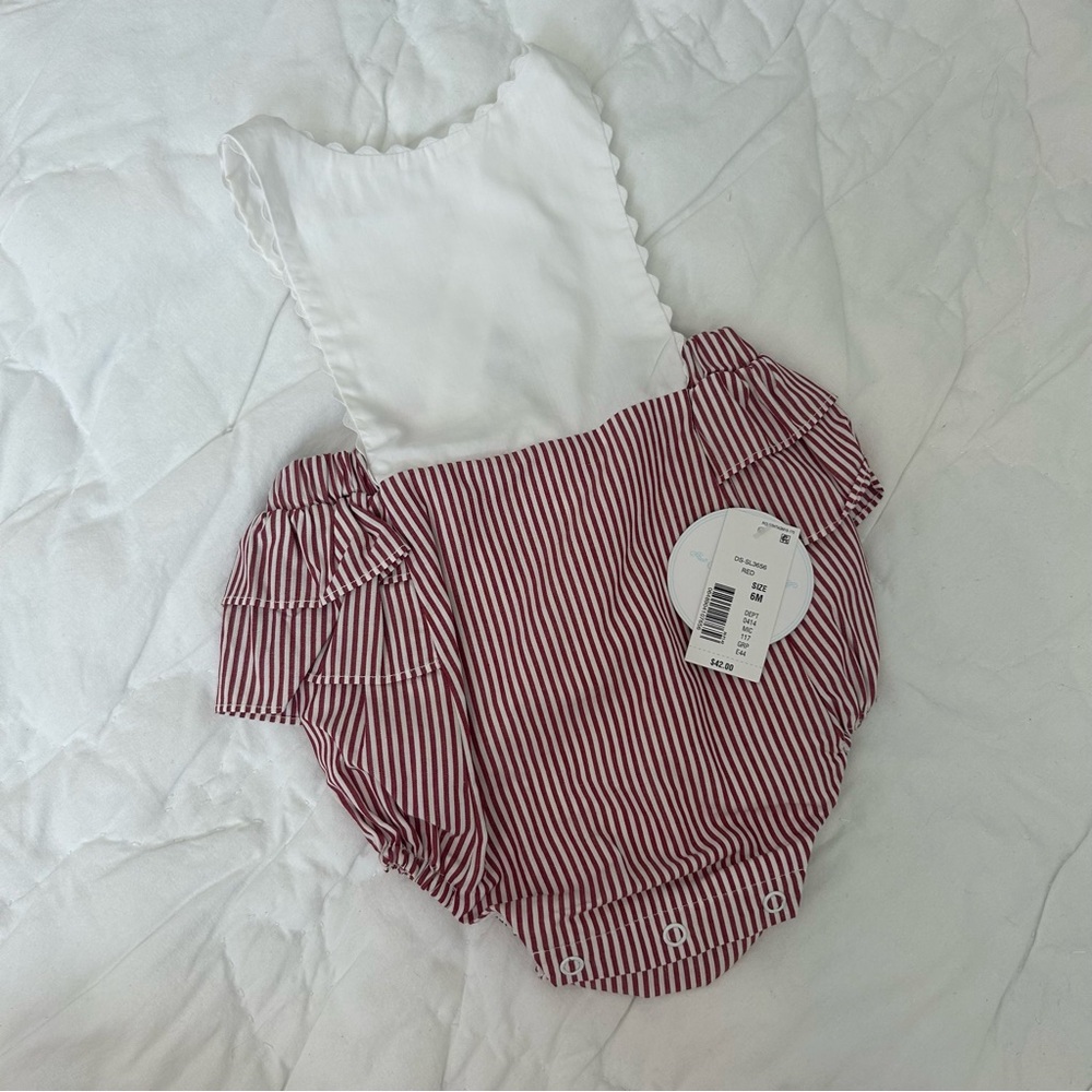 Edgehill Collection Red and White Striped Diaper Cover Bubble